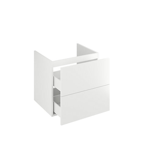 iflo Aliano 2 Drawer Wall Hung Unit Matte Dove Grey 600 x 570 x 480mm