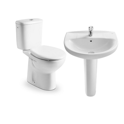 Roca Debba Toilet and Basin Pack City Plumbing Supplies