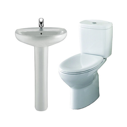 Roca Laura Toilet Pedestal Basin Tap Pack