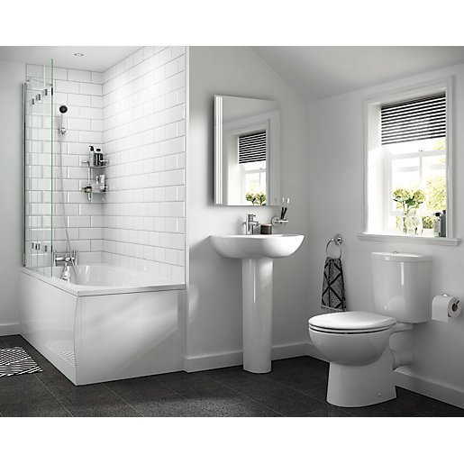 Iflo Cascada 5 Piece Bathroom Basin Toilet Pedestal Suite City Plumbing Supplies