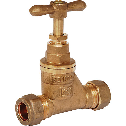 copper pipe stop valve