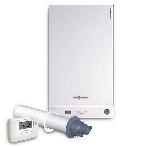 Viessmann Vitodens 050 W 35kw Combi Boiler With Telescopic Flue And Vitotrol 100 Room Control Bpjd031 City Plumbing Supplies