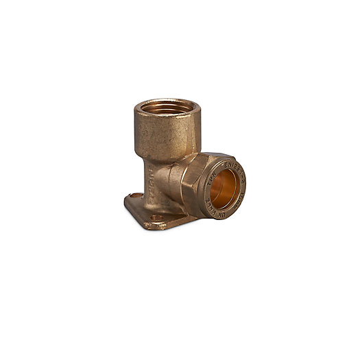 Backplate Elbow Compression 15 mm x 1/2in City Plumbing Supplies