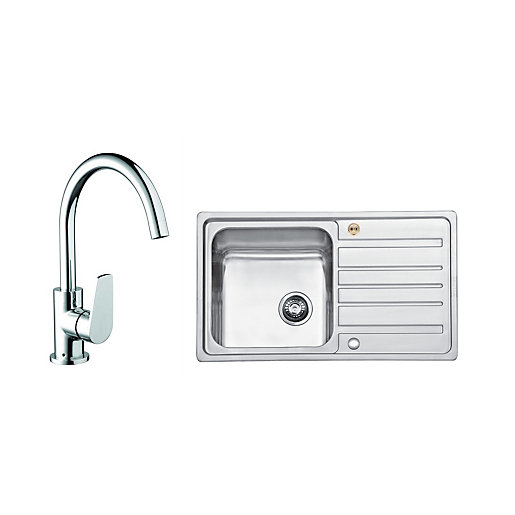Bristan Index 1.0 Easyfit Kitchen Sink with Raspberry Tap ...