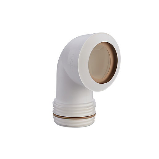 Multikwik 90 Degree Pan Connector With 100mm Offset White Mkb2190 City Plumbing Supplies