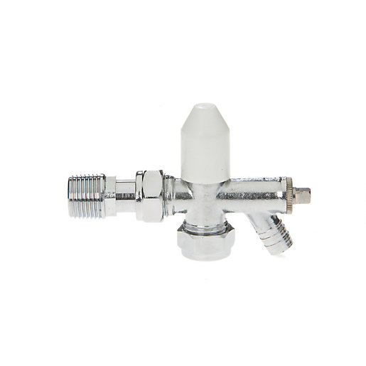 Drayton 15mm Angled Lockshield with Integral Drain Off 07 05 903 City