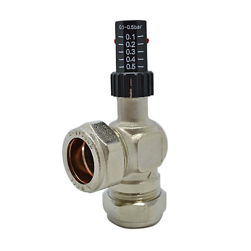 Plumbright Auto Bypass Valve 22mm Angled City Plumbing Supplies