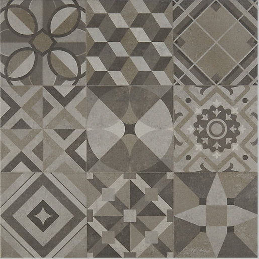 Apollo Patterned Floor Tile 600 X 600 Mm Pack Of 3 City