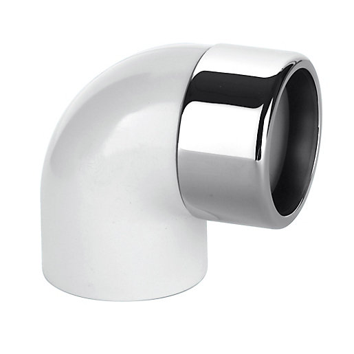 Mcalpine Solvent Weld Chrome Plated 90 Degree Bend X Abs Connector