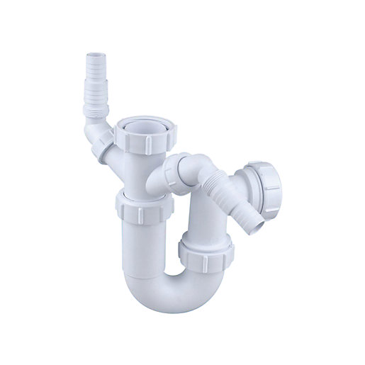 Wavin Osma Adjustable Sink Trap White 75mm Pwt53