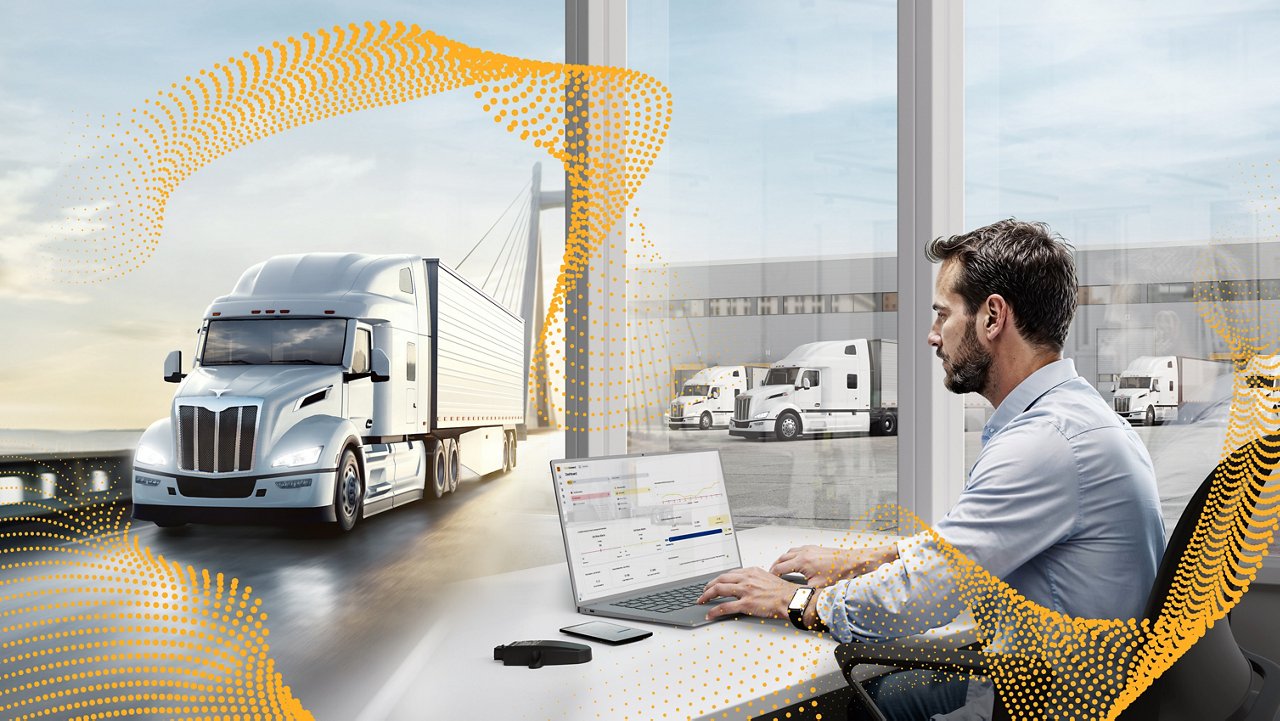 Fleet manager checking trailer tire data in the ContiConnect web portal