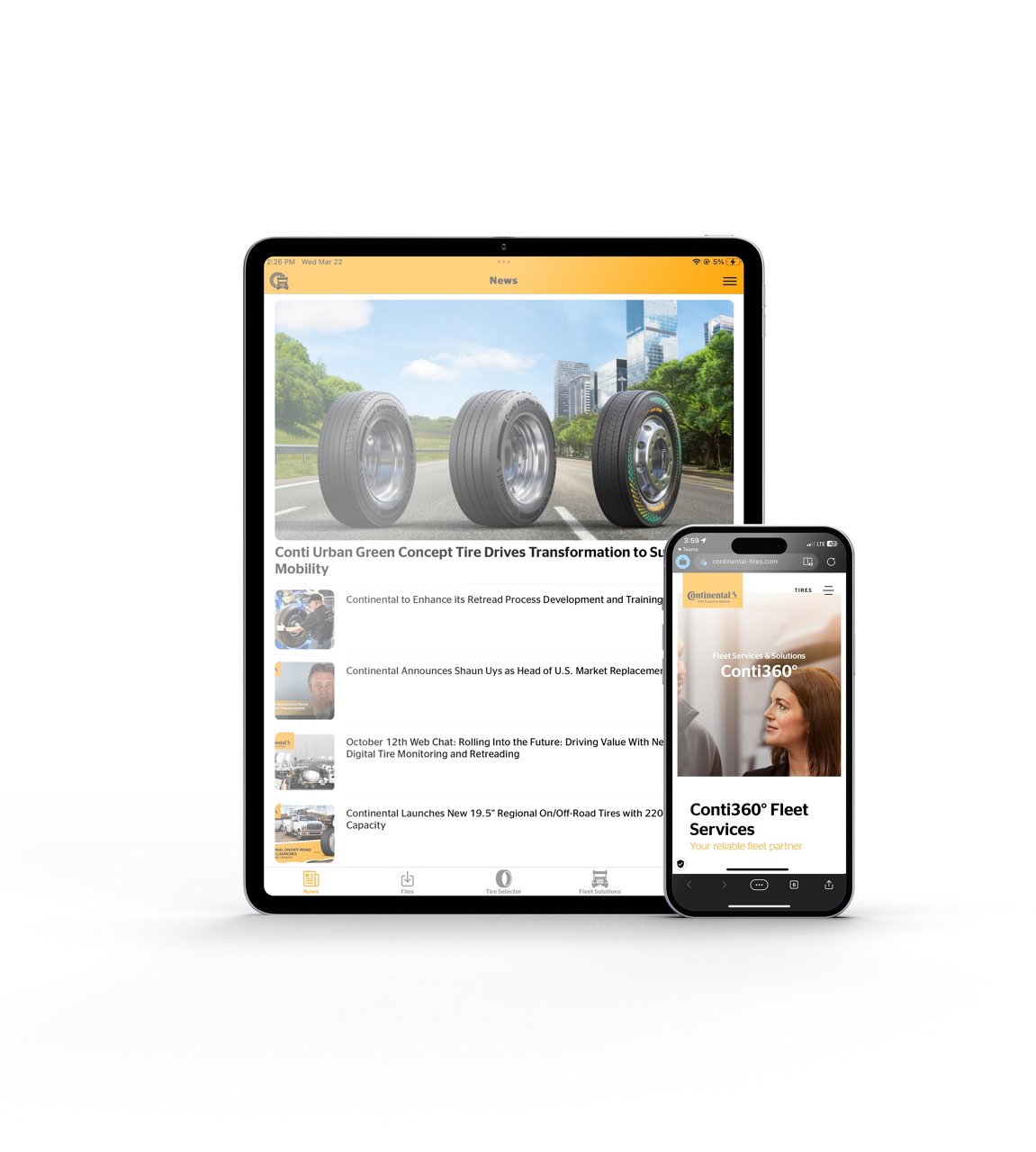 ContiTireDrive App news tab
