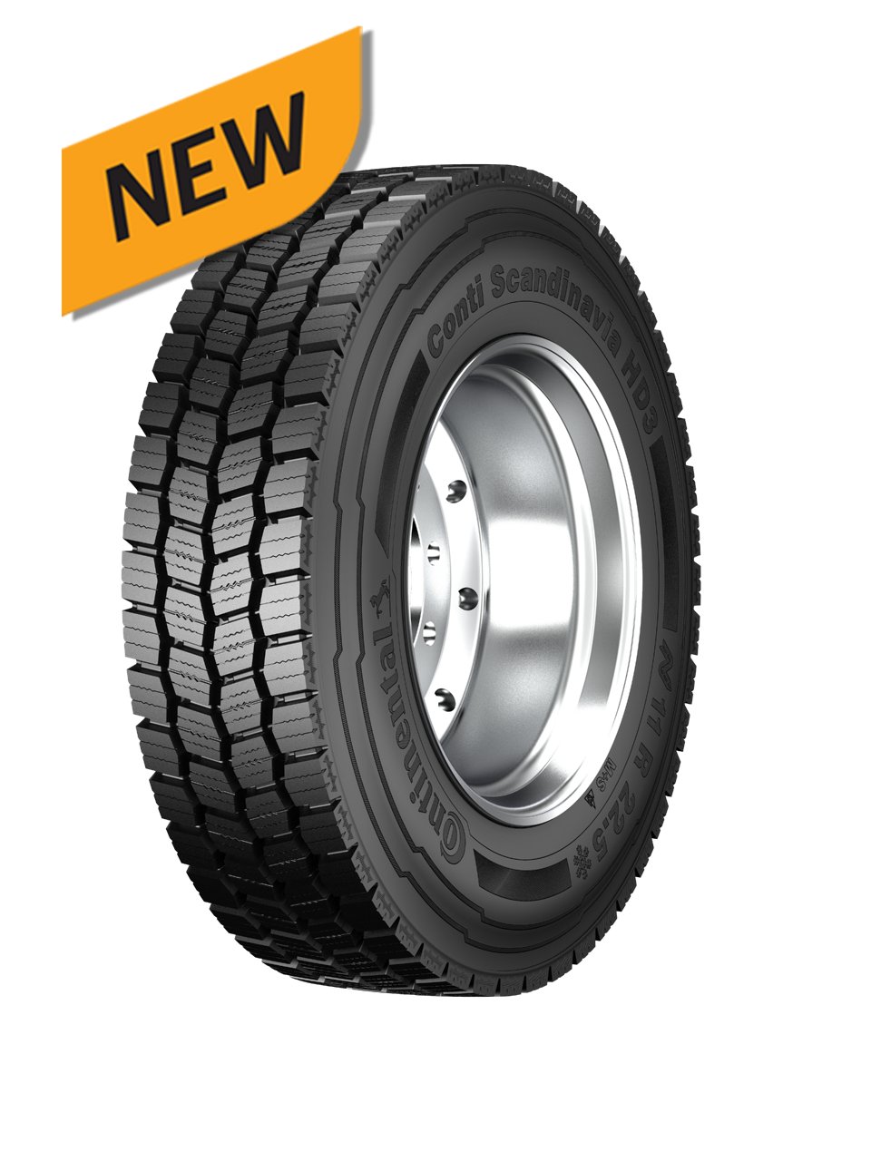 The new Conti Scandinavia HD3 tire is 3PMSF Certified and performs well in snow + mud.