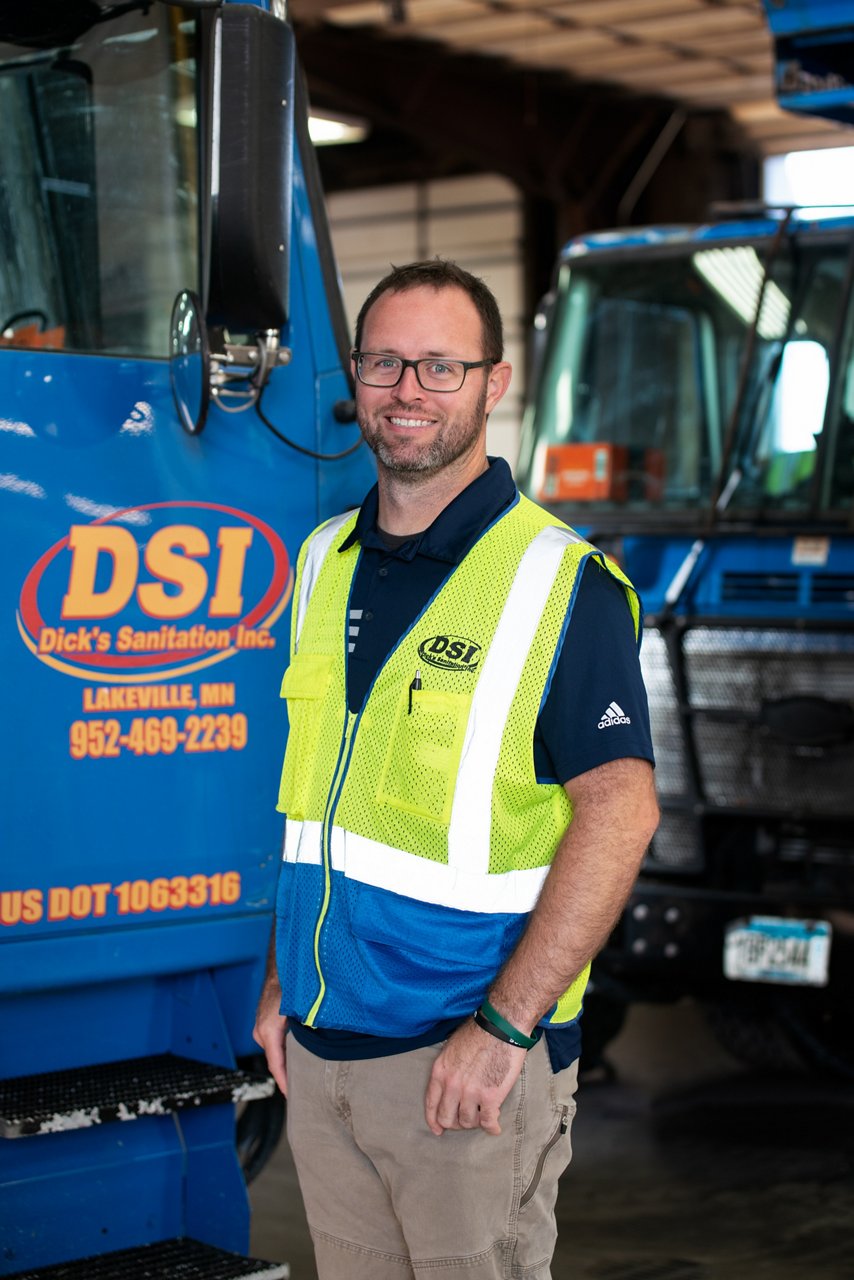 Brandon Clemens, Fleet Manager of Dick's Sanitation, Inc.