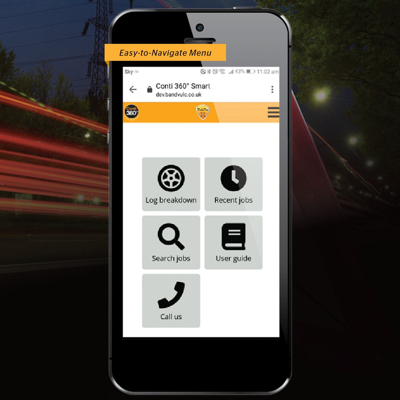 TrukFix App home screen