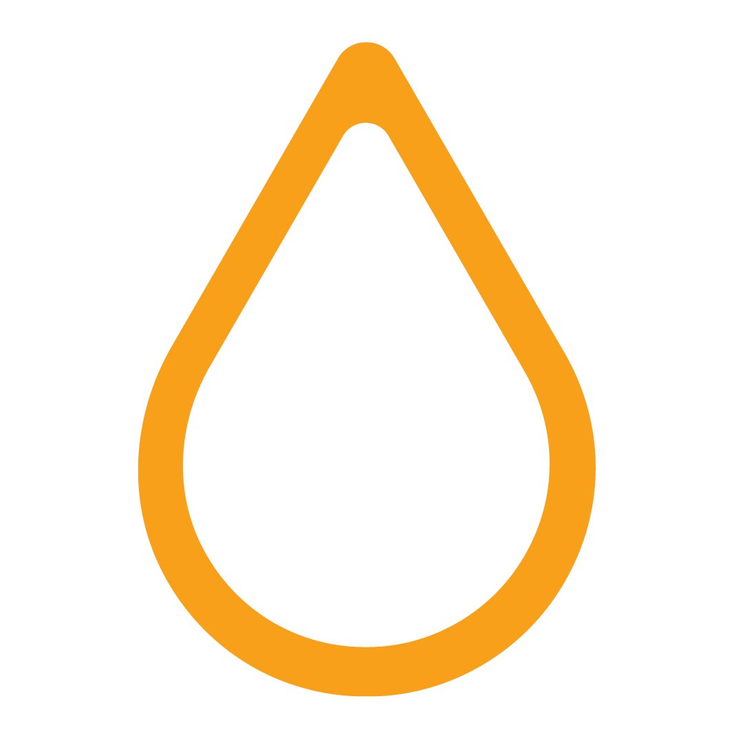 Orange water droplet vector image
