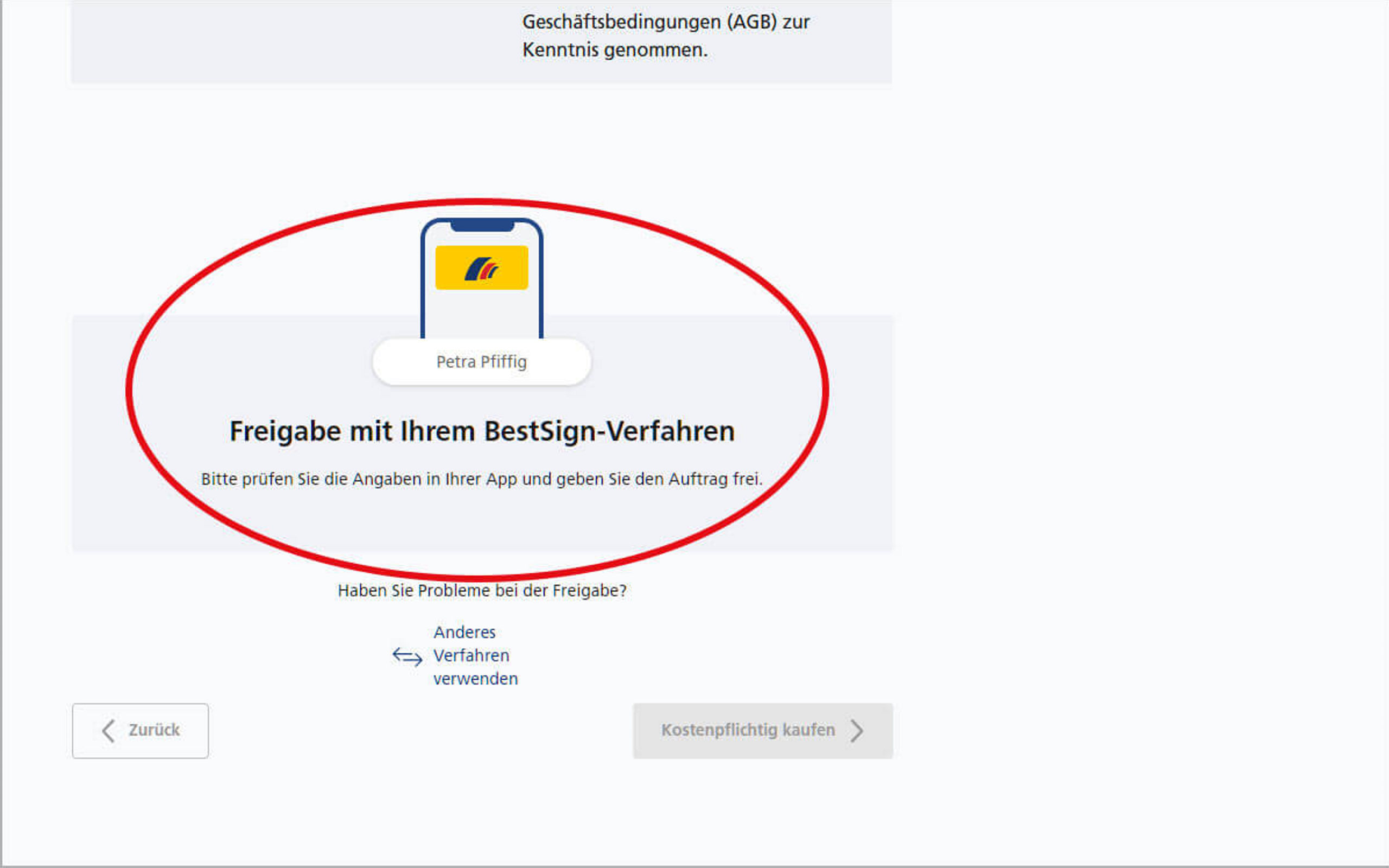 Screenshot vom Postbank Online-Banking zum Wechseln des Kontomodells