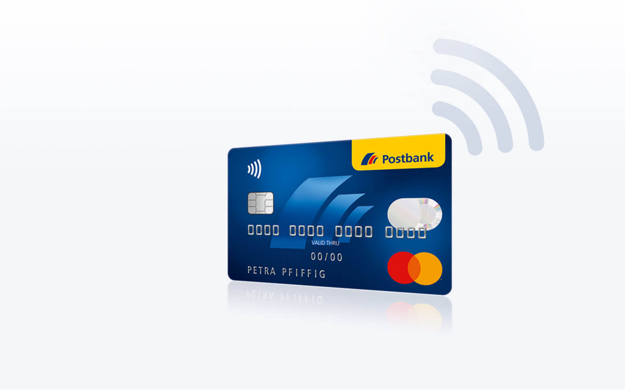 Carlos Valderrama's iconic black and yellow hair on a Postbank Maestro debit card