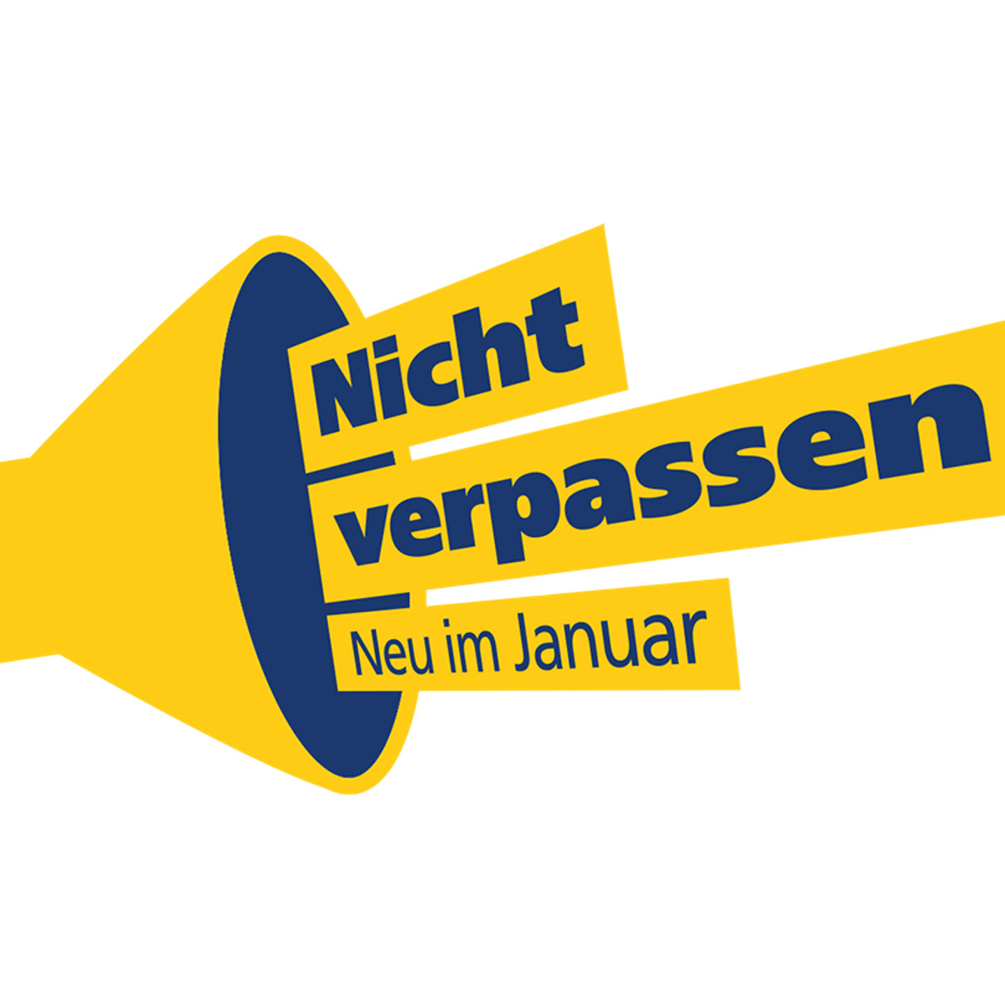 Ein Signet mit dem Text "Nicht verpassen: Neu im Januar"