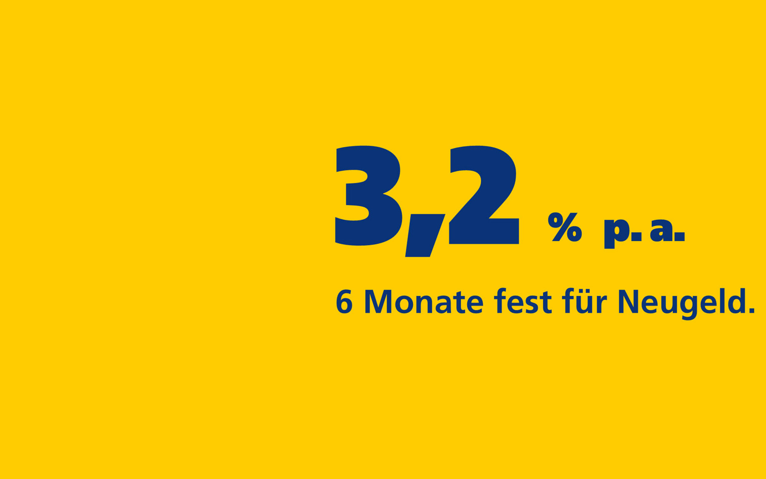 3,2 % Zinsen p.a. auf Tagesgeld für 6 Monate