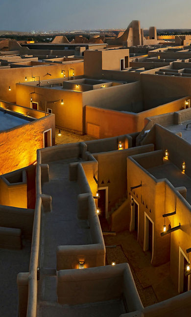 At-turaif diriyah heritiage district at dusk
