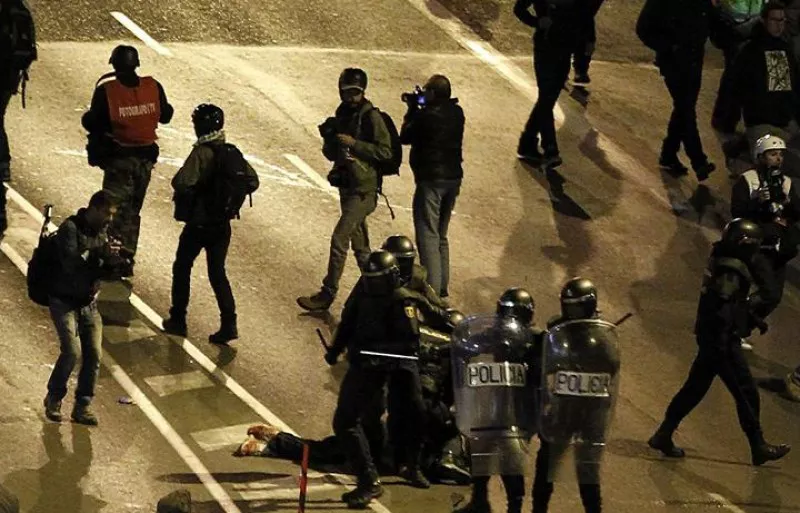 Incidentes tras la 'Marcha de la Dignidad'. Foto: EFE