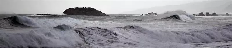 Temporal en la costa vasca. Foto: EFE.