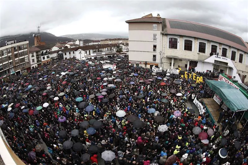Manifestación silenciosa en Alsasua. EFE