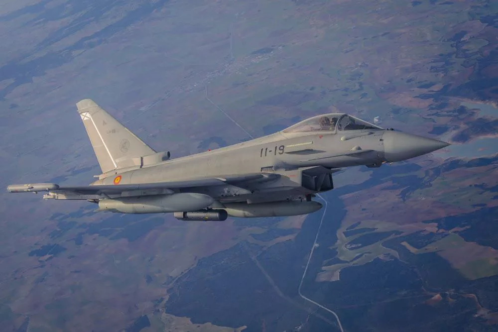 Eurofighter del Ala 11 en vuelo operacion RED FLAG EJERCITO AIRE ESPAÑOL