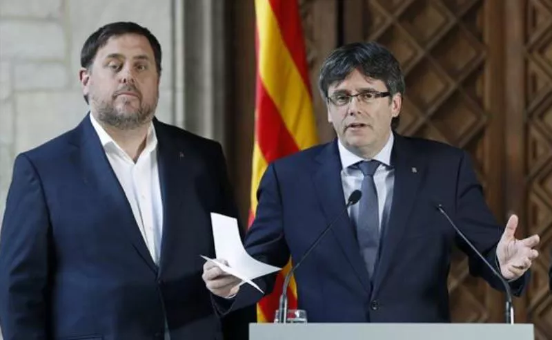 Puigdemont Junqueras Romeva Cataluna EFE