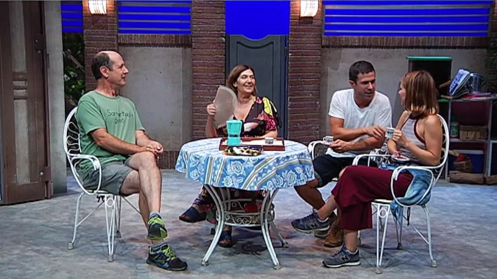Mikel Laskurain, Ane Gabarain, Aitor Fernandino eta Aitziber Garmendia, entsegu batean