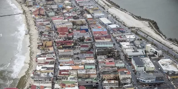 San Martin uhartea, Irma igaro ondoren. Argazkia: EFE