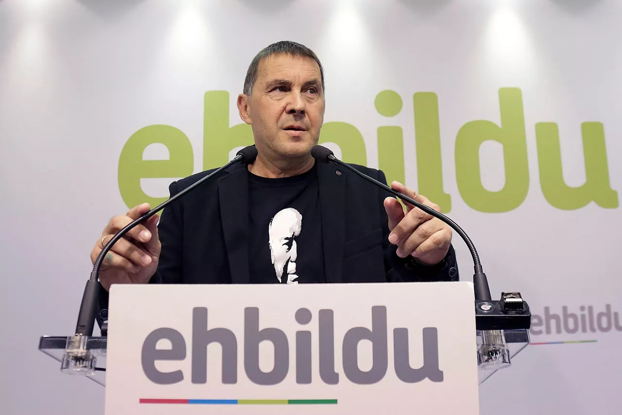 Arnaldo Otegi EH Bilduko bozeramailea. Artxiboko irudia: EFE
