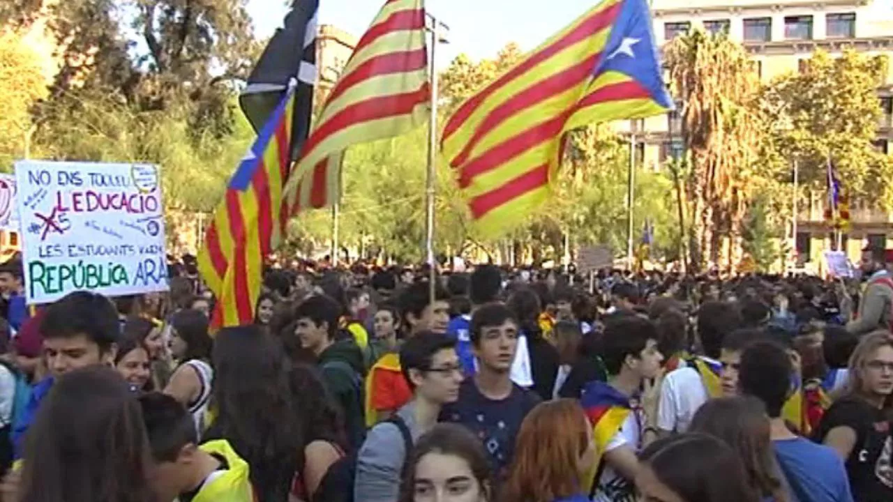 MANIFESTACION HUELGA ESTUDIANTES CATALUÑA EITB 1280X720