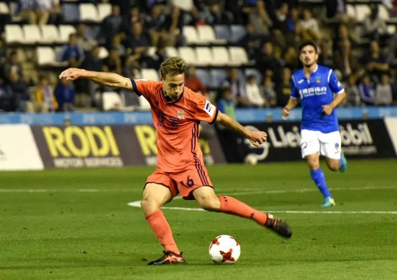 Sergio Canales, Lleidaren aurkako neurketan Realarekin / EFE.