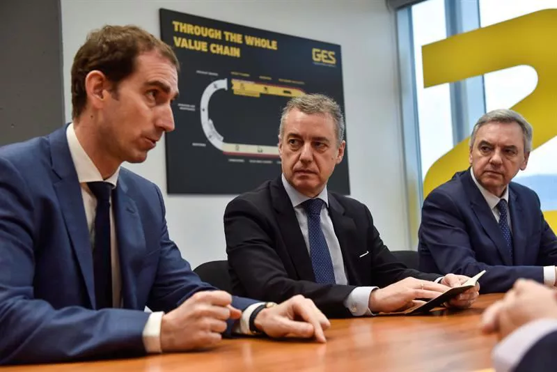 Iñigo Urkullu, ostegun honetan, Zamudioko Parke Teknologikoan. Argazkia: EFE.