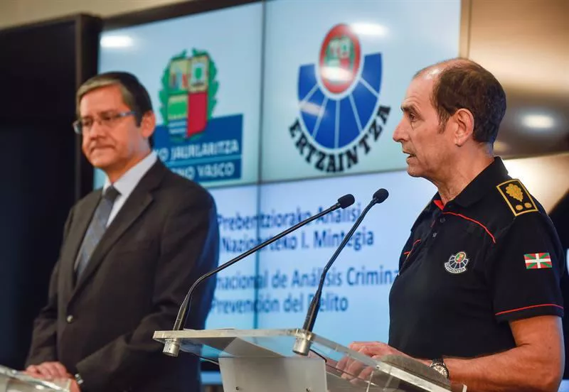 Jorge Aldekoa Ertzaintzako buru ohia (eskuinean). Argazkia: EFE