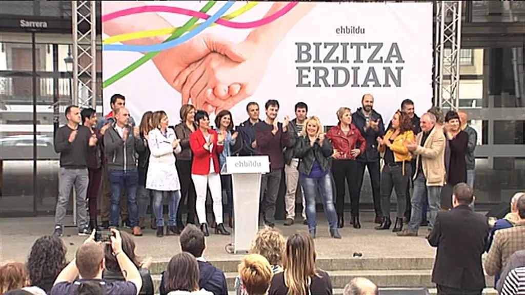EH Bildu apoyó públicamente a Iñaki Errazkin y Ainhoa Intxaurrandieta. Foto de arhivo: EiTB