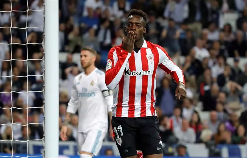 Iñaki Williams izan da zuri-gorrien gola egin duena. Argazkia: EFE