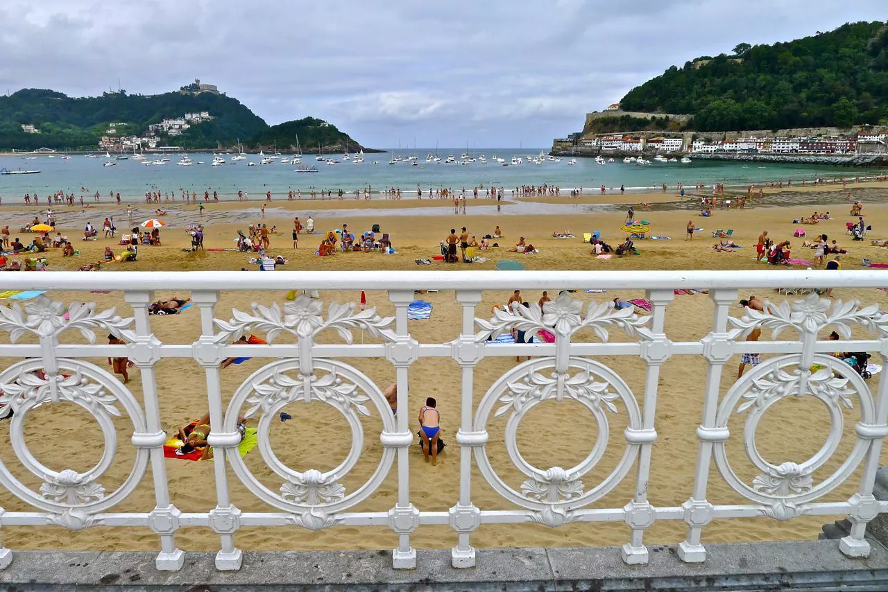 Imagen de la playa de La Concha, en San Sebastián