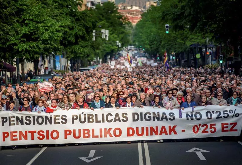 Manifestación en Bilbao en una foto de archivo de EFE.