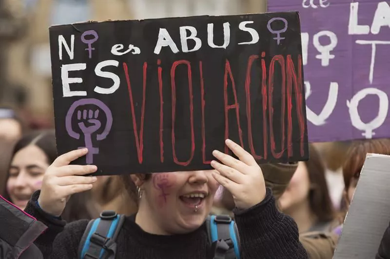 Una movilización contra la violencia machista en Vitoria-Gasteiz. Foto de archivo: EFE