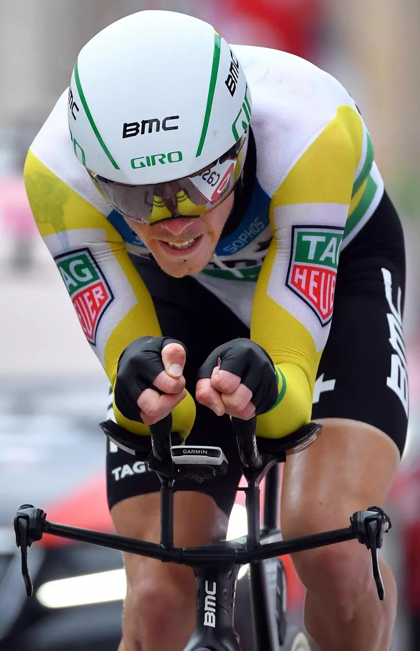 16ª etapa: Rohan Dennis, ganador de la contrarreloj Rohan Dennis, durante la contrarreloj. Foto: EFE