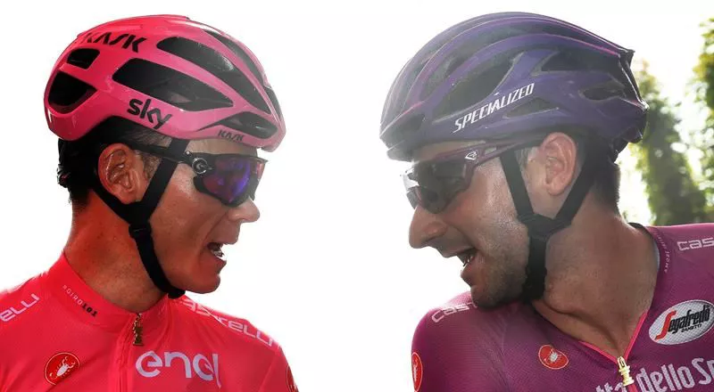 20ª etapa. Froome y Viviani. Foto: Efe