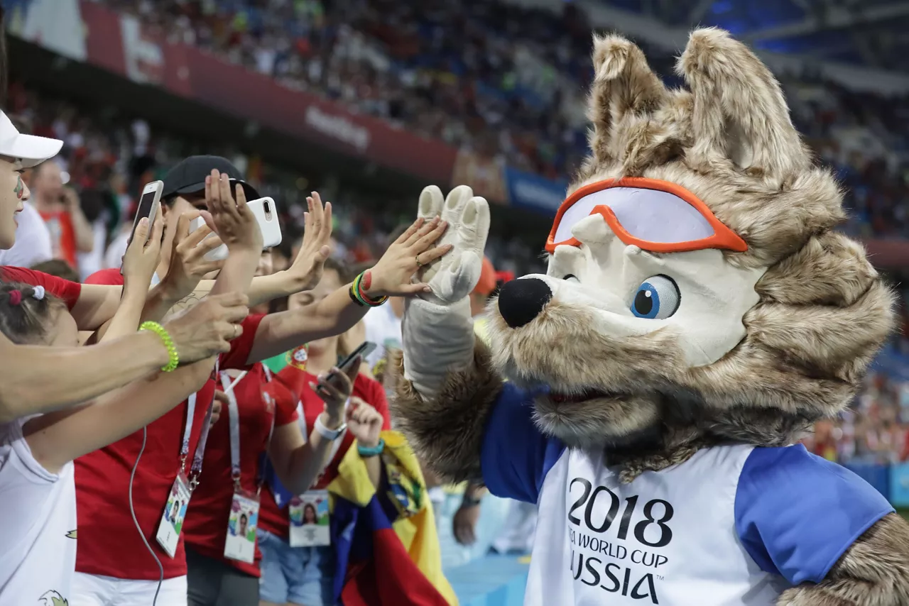 La mascota del Mundial: Zabivaka. Foto: EFE 