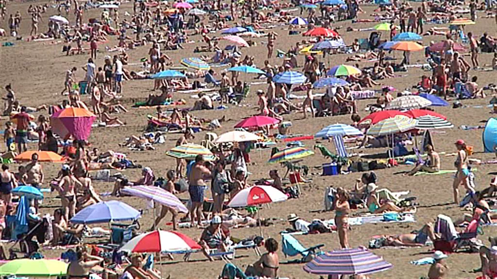 Playa de Ereaga en Getxo. Foto de archivo de EITB.