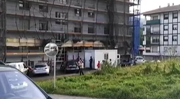 Captura de pantalla de la obra en la que ha fallecido el trabajador en Muxika. Imagen: EiTB