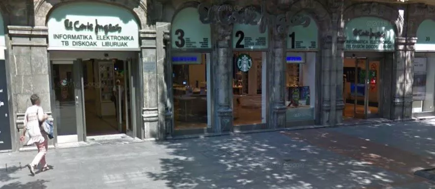 El Corte Inglés de Gran Vía 20 (Bilbao). Foto: Street View