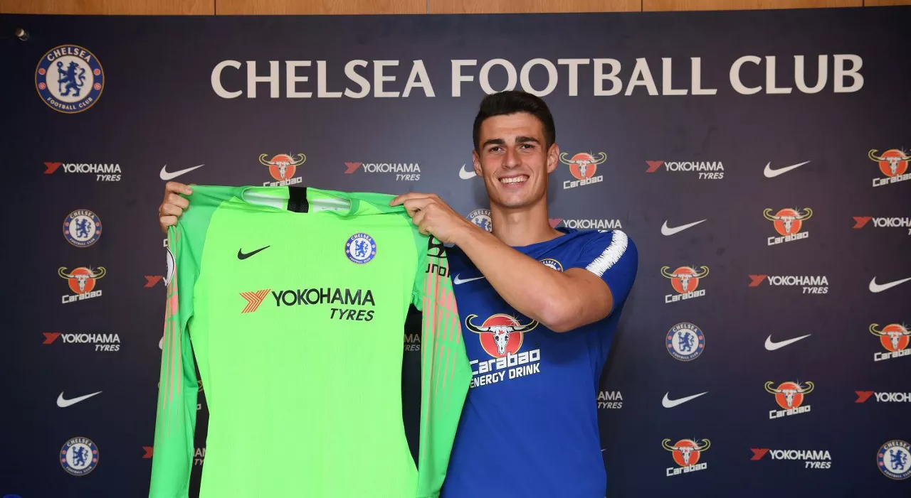 Kepa Arrizabalaga con la camiseta del Chelsea. Foto: @ChelseaFC