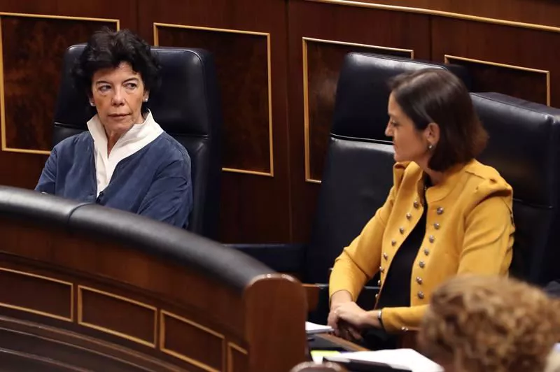 La ministra de Educación, Isabel Celaá, en el Congreso. Foto: EFE